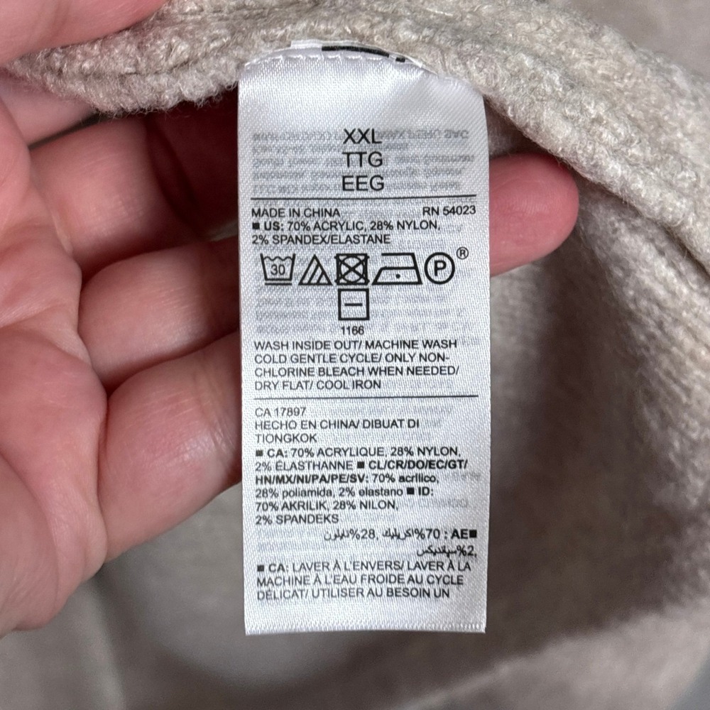 NEW Old Navy Cardigan Coatigan XXL Beige Oatmeal Open Front Sweater Heavy Cozy C - Picture 7 of 10